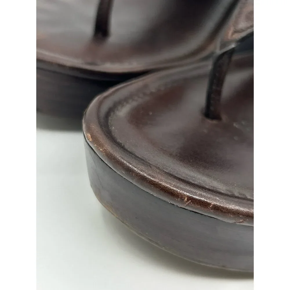 TORY BURCH Size 9M DARK BROWN Women Sandal